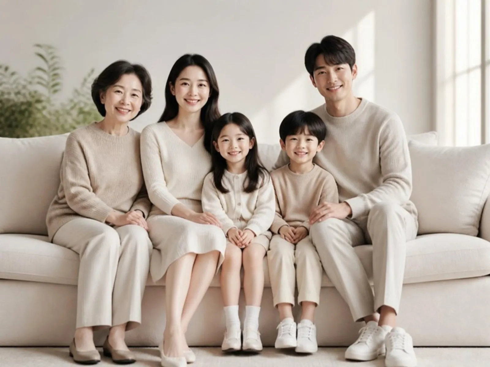 가족 · 5인 · 소파
