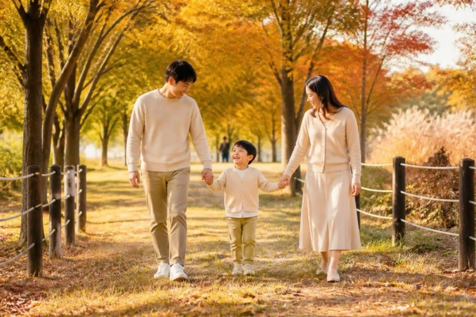 가족 · 3인 · 야외
